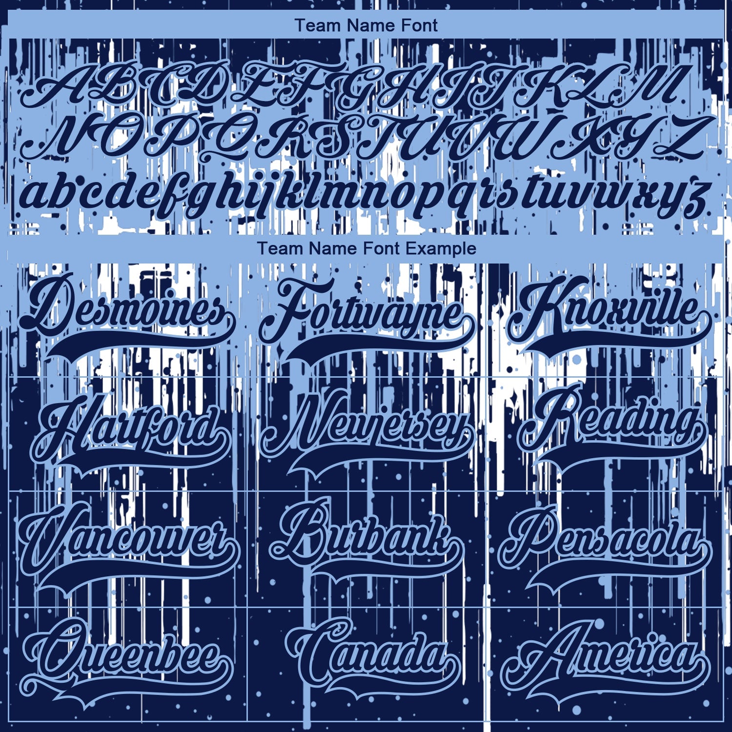 Custom Navy Light Blue-White 3D Pattern Dripping Splatter Hockey Lace Neck Jersey