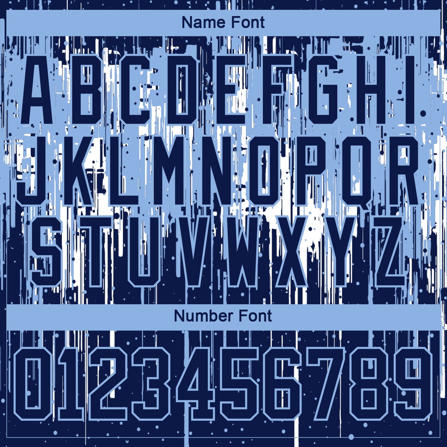 Custom Navy Light Blue-White 3D Pattern Dripping Splatter Hockey Lace Neck Jersey