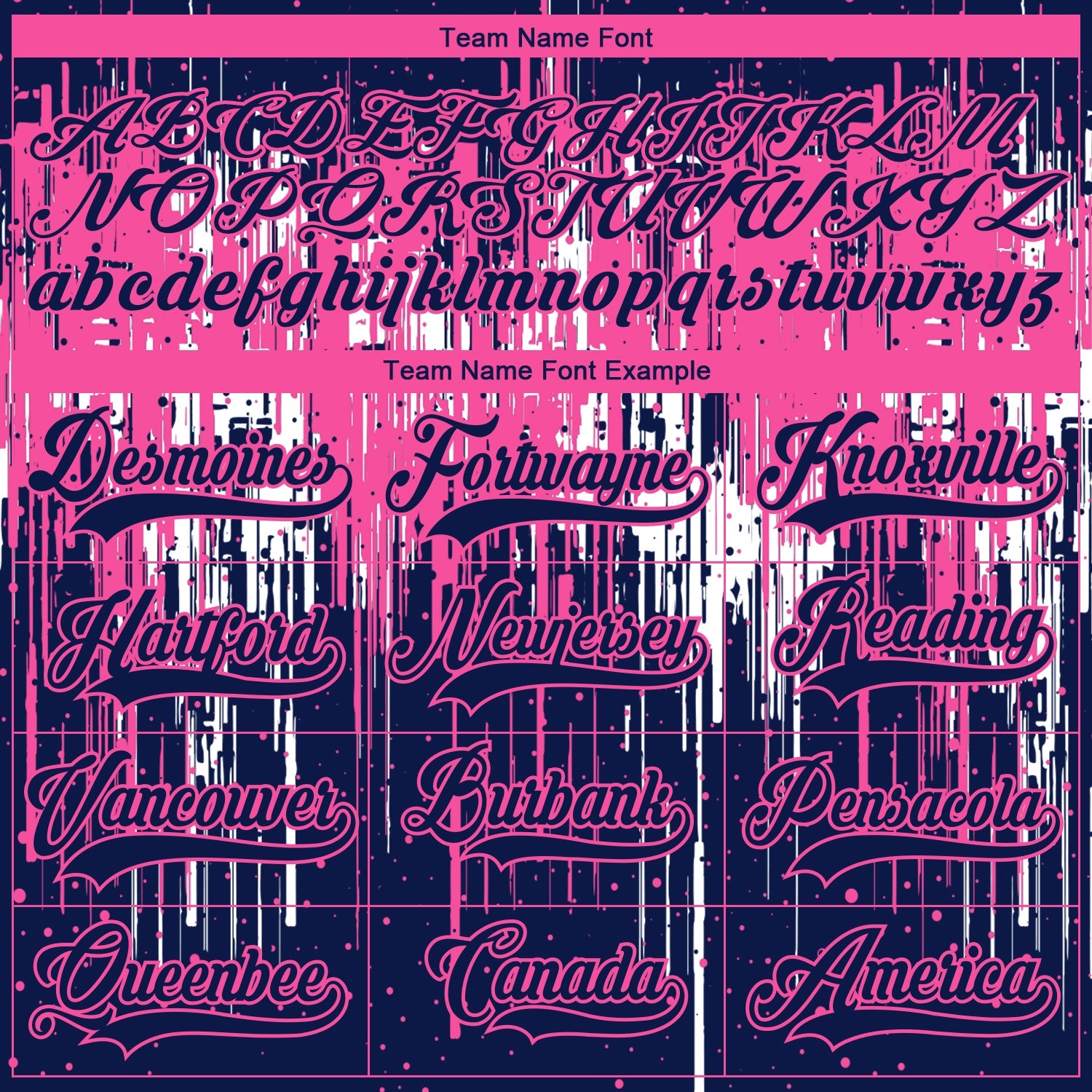 Custom Navy Pink-White 3D Pattern Dripping Splatter Hockey Lace Neck Jersey