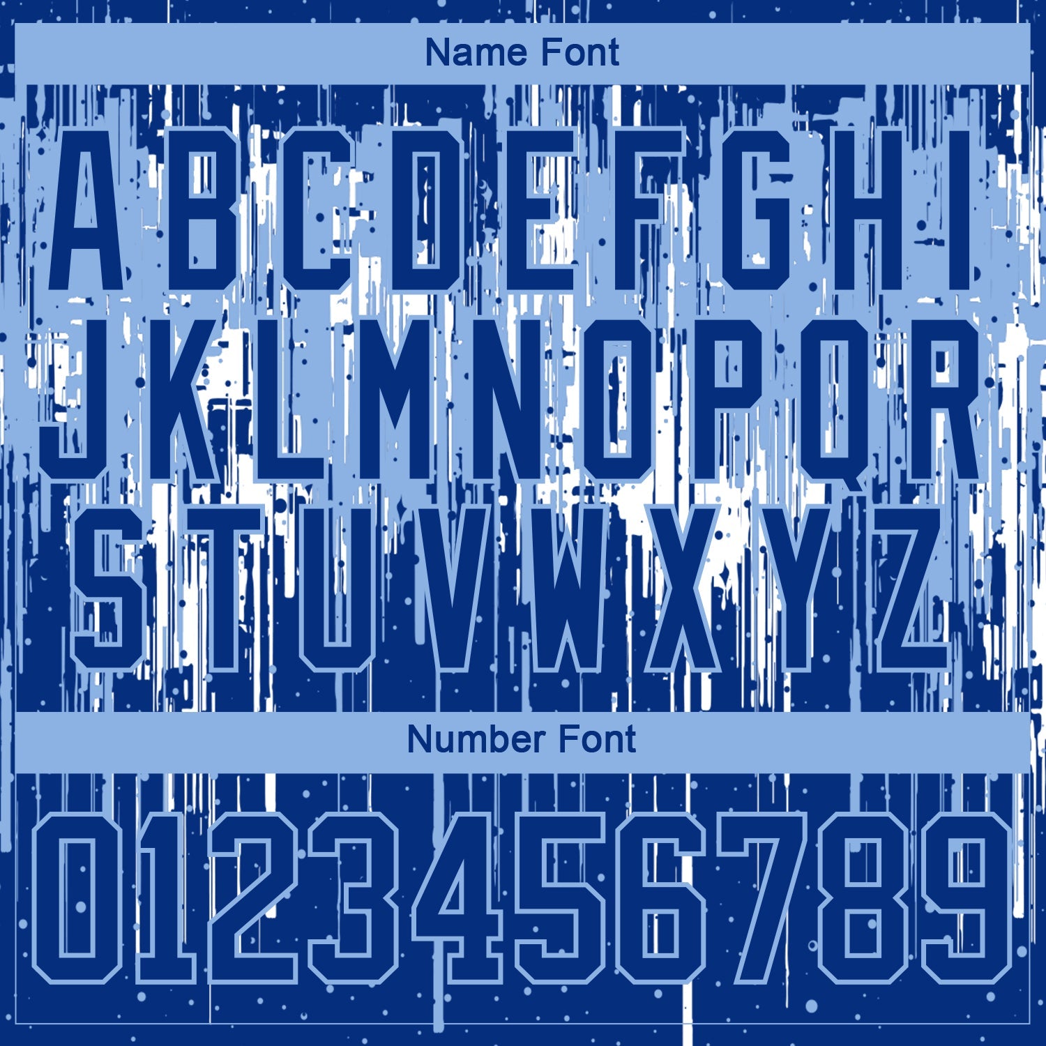 Custom Royal Light Blue-White 3D Pattern Dripping Splatter Hockey Lace Neck Jersey