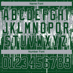 Custom Green Gray-White 3D Pattern Dripping Splatter Hockey Lace Neck Jersey