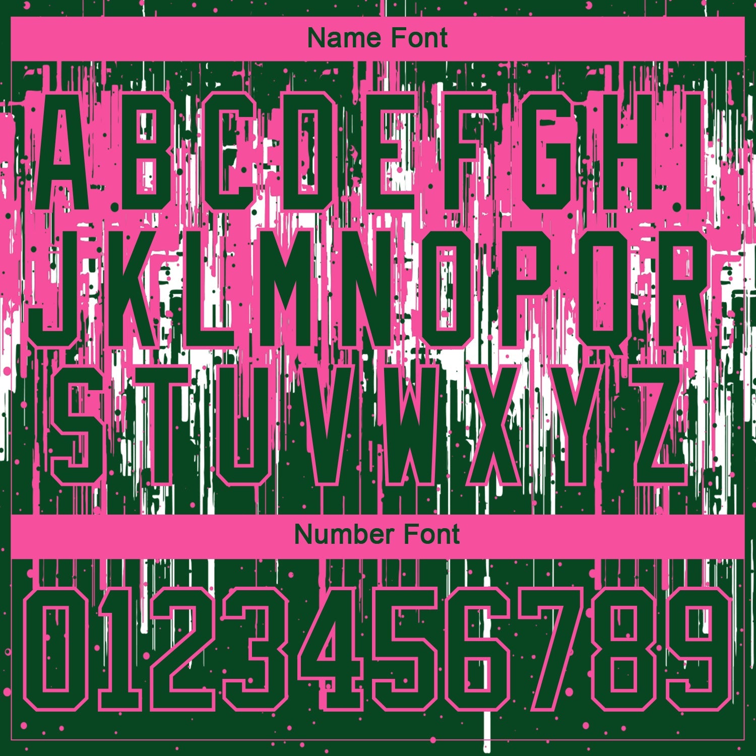 Custom Green Pink-White 3D Pattern Dripping Splatter Hockey Lace Neck Jersey