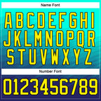 Custom Green Light Yellow Blue Black-Gold 3D Pattern Abstract Gradient Halftone Hockey Lace Neck Jersey