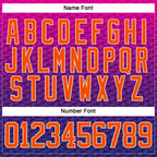 Custom Hot Pink Orange Purple Yellow-Cream 3D Pattern Abstract Gradient Halftone Hockey Lace Neck Jersey