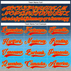 Custom Blue Fire Red Gold-Black 3D Pattern Abstract Gradient Halftone Hockey Lace Neck Jersey