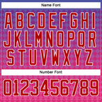 Custom Purple Red Pink-White 3D Pattern Abstract Gradient Halftone Hockey Lace Neck Jersey
