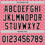 Custom Neon Pink Black-White Valentine's Day Love Heart Authentic Baseball Jersey