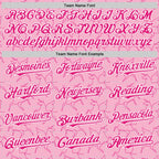 Custom Light Pink Hot Pink-White Valentine's Day Unicorn Authentic Baseball Jersey
