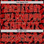 Custom Black Red-Cream Valentine's Day Love Heart Authentic Baseball Jersey