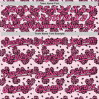 Custom Pink Black Valentine's Day Love Heart Authentic Baseball Jersey