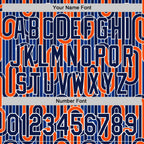 Custom Blue Navy Orange-White Valentine's Day Line Authentic Baseball Jersey