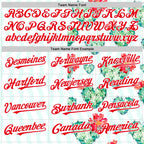 Custom White Fire Red-Green Valentine's Day Love Heart Authentic Baseball Jersey