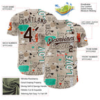 Custom Gray Brown-White Valentine's Day Love Authentic Baseball Jersey