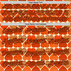 Custom Orange Cream-Black Valentine's Day Love Heart Authentic Baseball Jersey