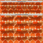 Custom Orange Cream-Black Valentine's Day Love Heart Authentic Baseball Jersey