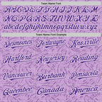 Custom Light Purple Purple-White Valentine's Day Love Authentic Baseball Jersey