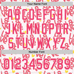 Custom Light Pink Neon Pink-White Valentine's Day Love Heart Authentic Baseball Jersey