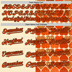 Custom Orange Cream-Black Valentine's Day Love Heart Authentic Baseball Jersey