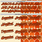 Custom Orange Cream-Black Valentine's Day Love Heart Authentic Baseball Jersey