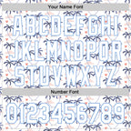 Custom White Light Blue Valentine's Day Love Heart Authentic Baseball Jersey