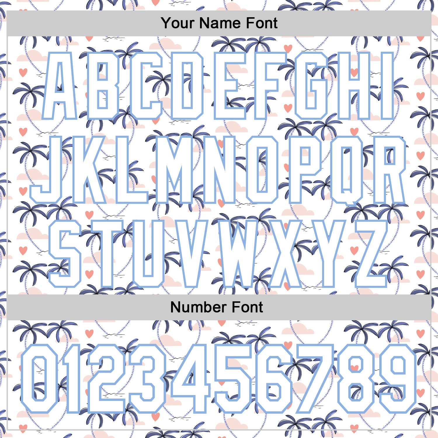 Custom White Light Blue Valentine's Day Love Heart Authentic Baseball Jersey