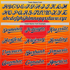 Custom Yellow Navy Orange-Cream Valentine's Day Gradient Coconut Trees Authentic Baseball Jersey