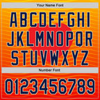 Custom Yellow Navy Orange-Cream Valentine's Day Gradient Coconut Trees Authentic Baseball Jersey