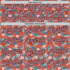 Custom Orange Medium Pink-Black Valentine's Day Love Heart Authentic Baseball Jersey