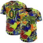 Custom Black Light Yellow Valentine's Day Arrow Pride Month Love Is Love Authentic Baseball Jersey