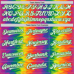 Custom Rainbow White-Grass Green Valentine's Day Gradient Pride Month Love Is Love Authentic Baseball Jersey