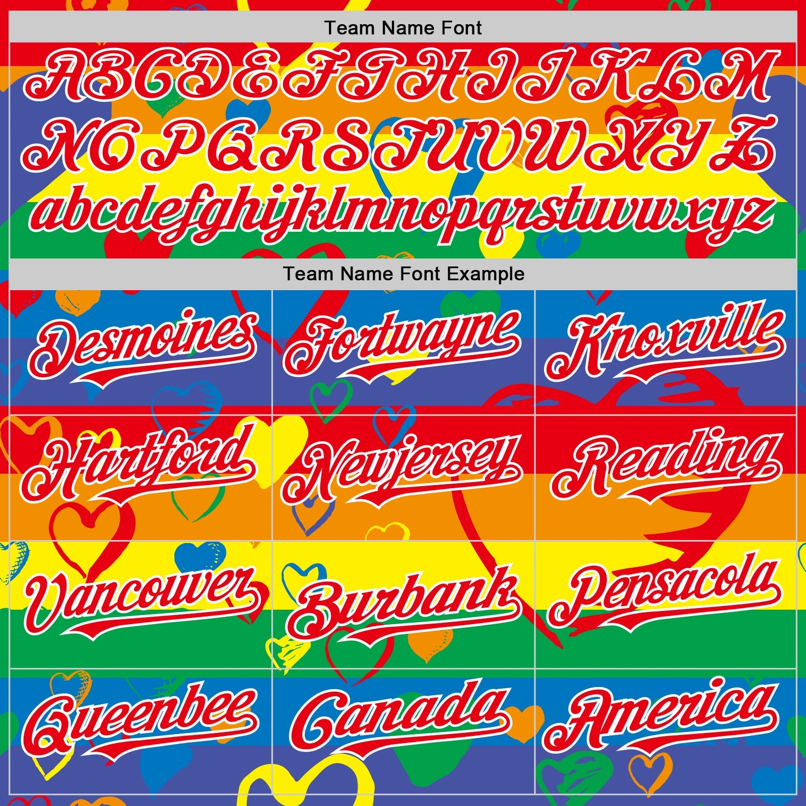 Custom Rainbow Fire Red-White Valentine's Day Love Heart Pride Month Love Is Love Authentic Baseball Jersey