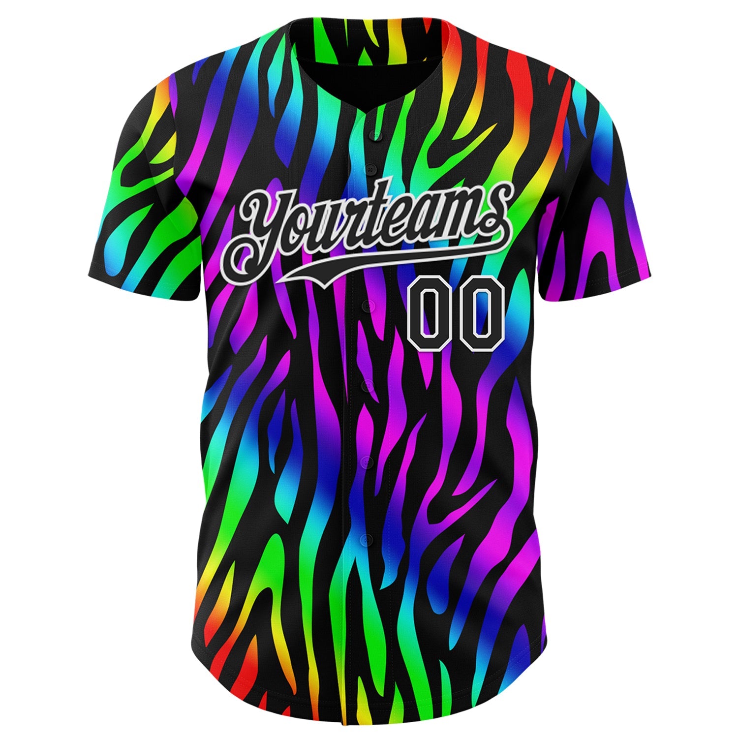 Custom Black White Valentine's Day Striped Pride Month Love Is Love Authentic Baseball Jersey