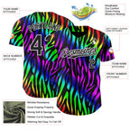 Custom Black White Valentine's Day Striped Pride Month Love Is Love Authentic Baseball Jersey