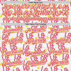 Custom Light Pink Neon Pink Yellow-White Valentine's Day Love Heart Authentic Baseball Jersey