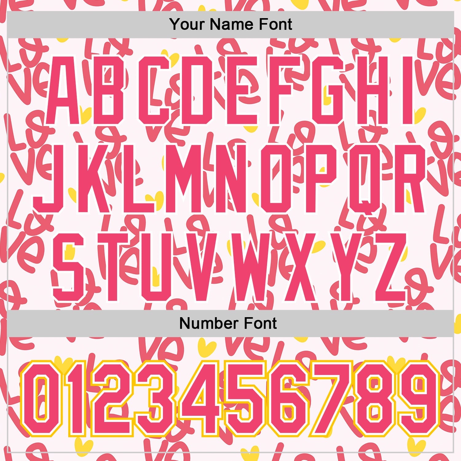 Custom Light Pink Neon Pink Yellow-White Valentine's Day Love Heart Authentic Baseball Jersey