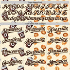 Custom Cream Brown Valentine's Day Bagel Meets Coffee Authentic Baseball Jersey