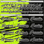 Custom Black Green-White 3D Pattern Abstract Splatter Paint Hockey Lace Neck Jersey