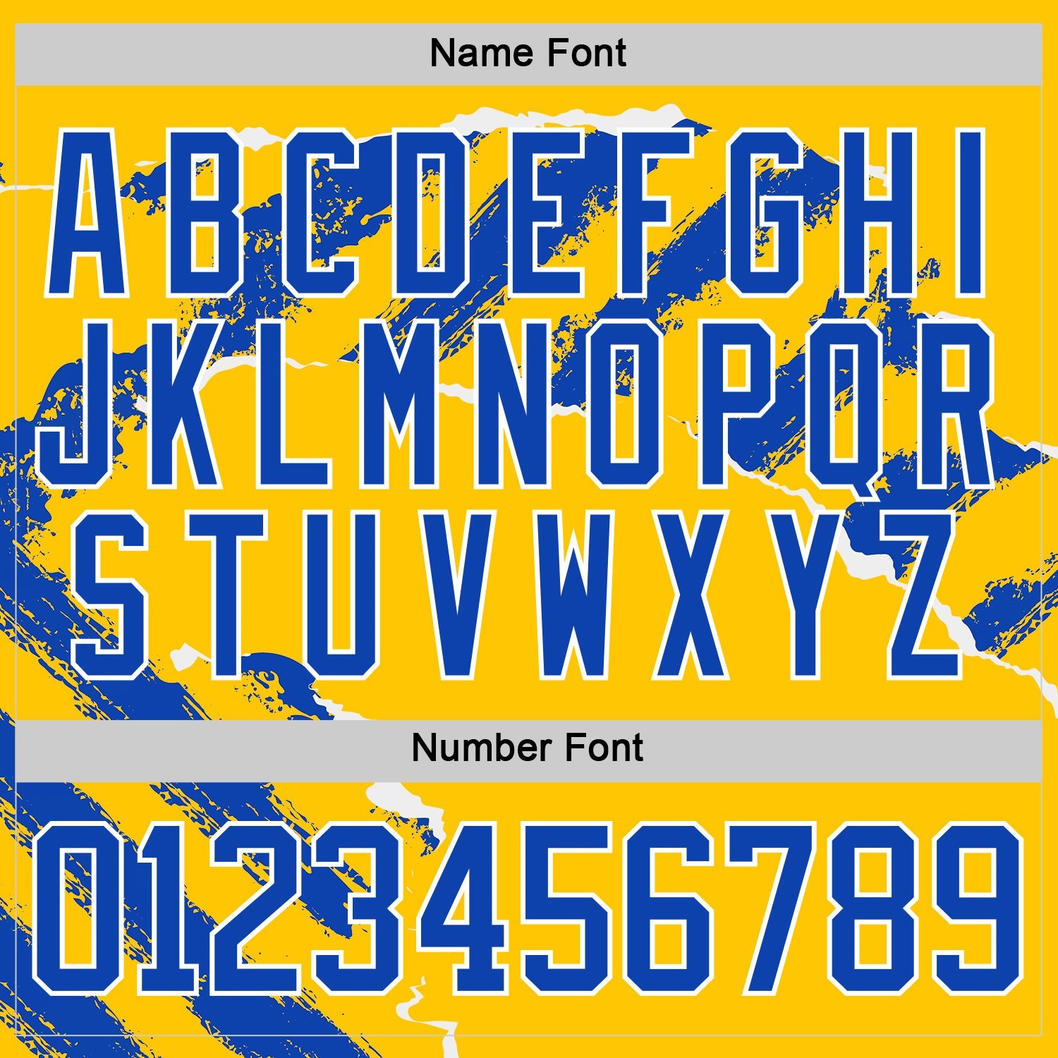 Custom Yellow Thunder Blue-White 3D Pattern Abstract Splatter Paint Torn Paper Style Hockey Lace Neck Jersey