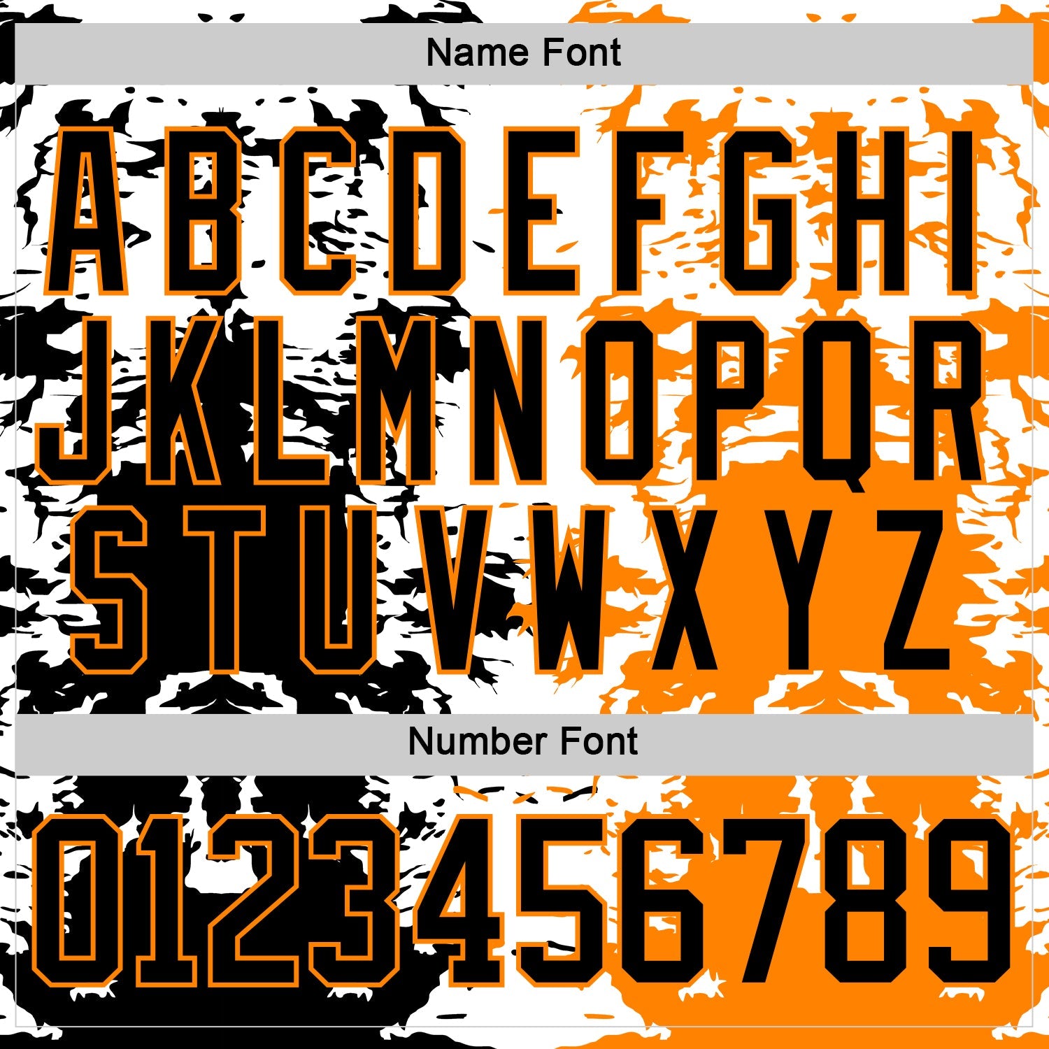Custom Bay Orange Black-White 3D Pattern Abstract Splatter Paint Hockey Lace Neck Jersey