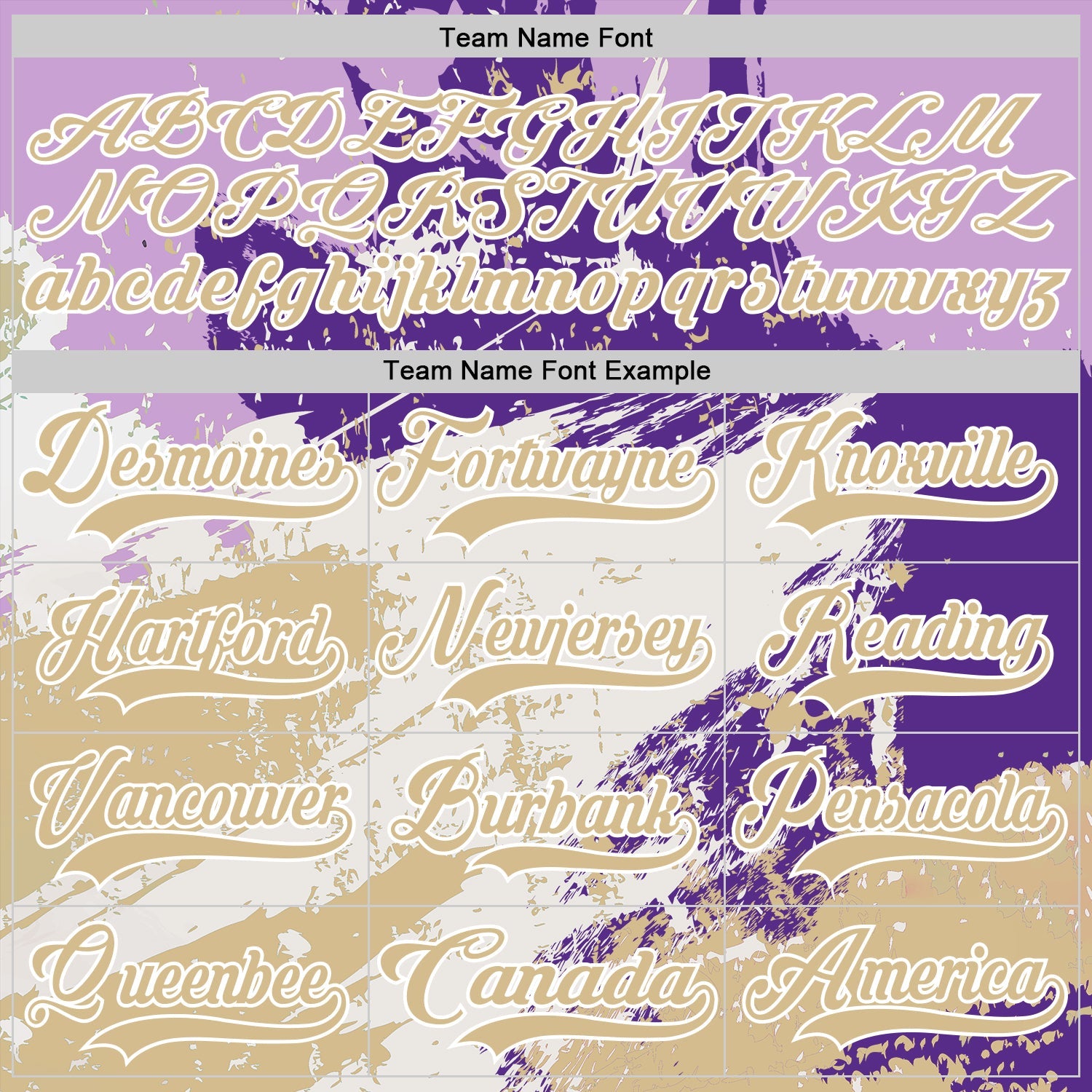 Custom Purple Vegas Gold-White 3D Pattern Abstract Splatter Paint Hockey Lace Neck Jersey