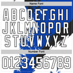 Custom White Thunder Blue Red-Black 3D Pattern Abstract Splatter Paint Hockey Lace Neck Jersey