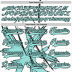 Custom White Ice Blue-Black 3D Pattern Abstract Splatter Paint Hockey Lace Neck Jersey