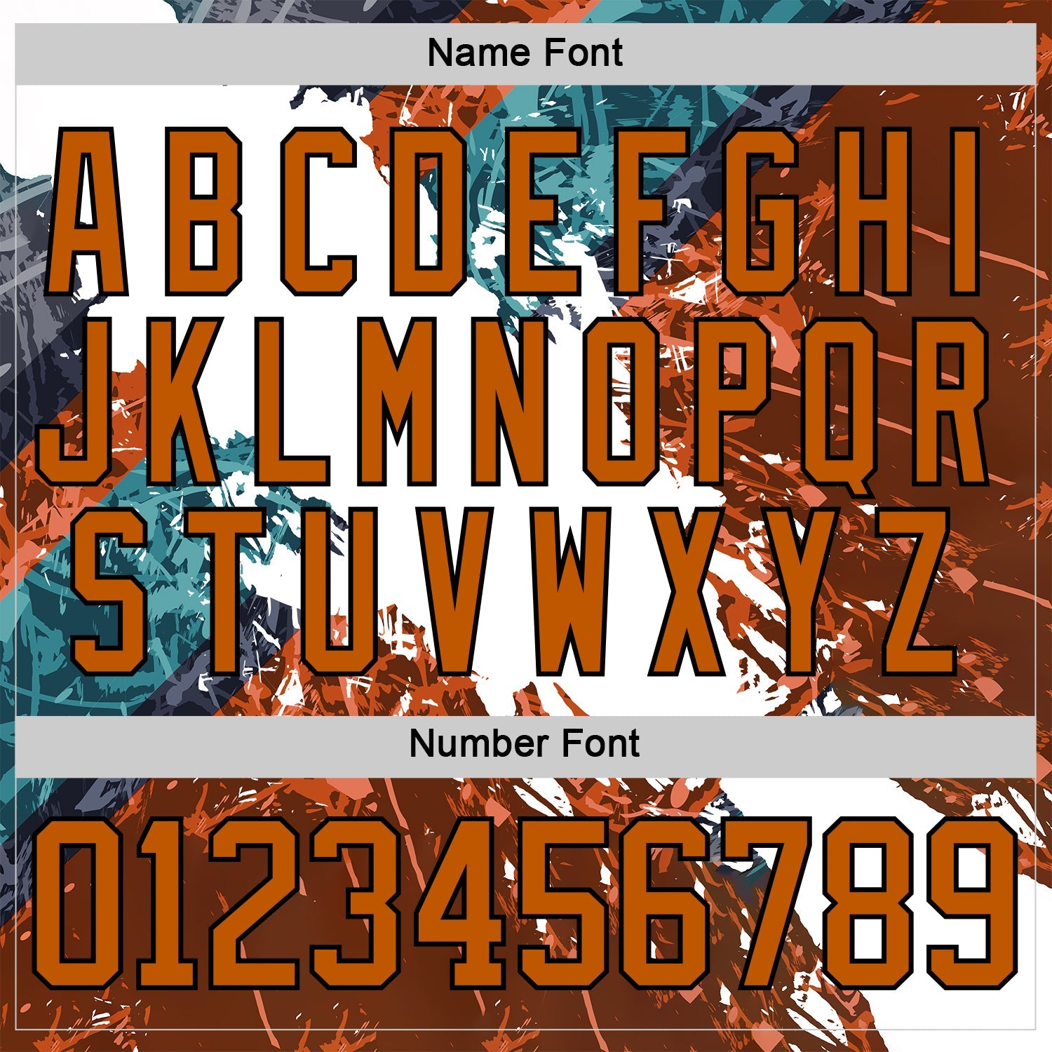 Custom White Texas Orange Green-Black 3D Pattern Abstract Splatter Paint Hockey Lace Neck Jersey