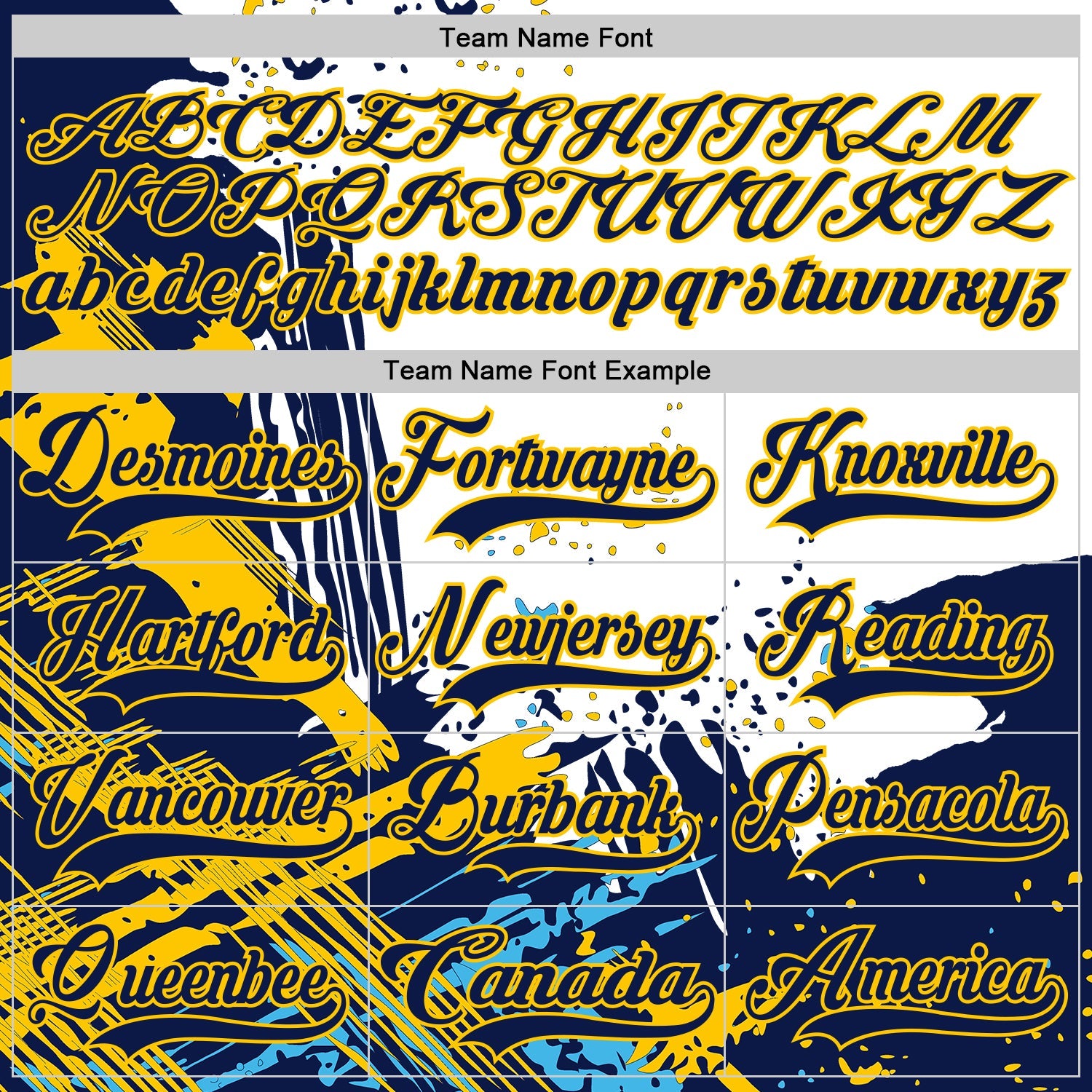 Custom White Navy-Yellow 3D Pattern Abstract Splatter Paint Hockey Lace Neck Jersey