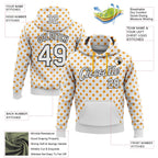 Custom Stitched White Gold-Black 3D Pattern Design Baseball Game Day Pittsburgh Inspired Sports Pullover Sweatshirt Hoodie