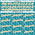 Custom Stitched Teal White Red-Old Gold 3D Pattern Design Baseball Game Day Jacksonville Inspired Sports Pullover Sweatshirt Hoodie