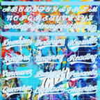 Custom Stitched Graffiti Pattern White-Light Blue 3D Abstract Splash Sports Pullover Sweatshirt Hoodie