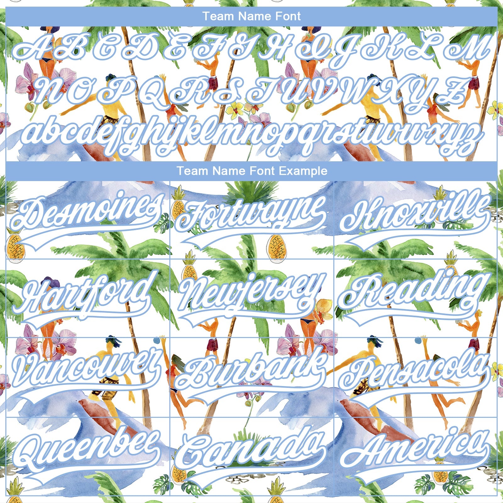 Custom Stitched White Light Blue 3D Hawaii Palm Trees Sports Pullover Sweatshirt Hoodie