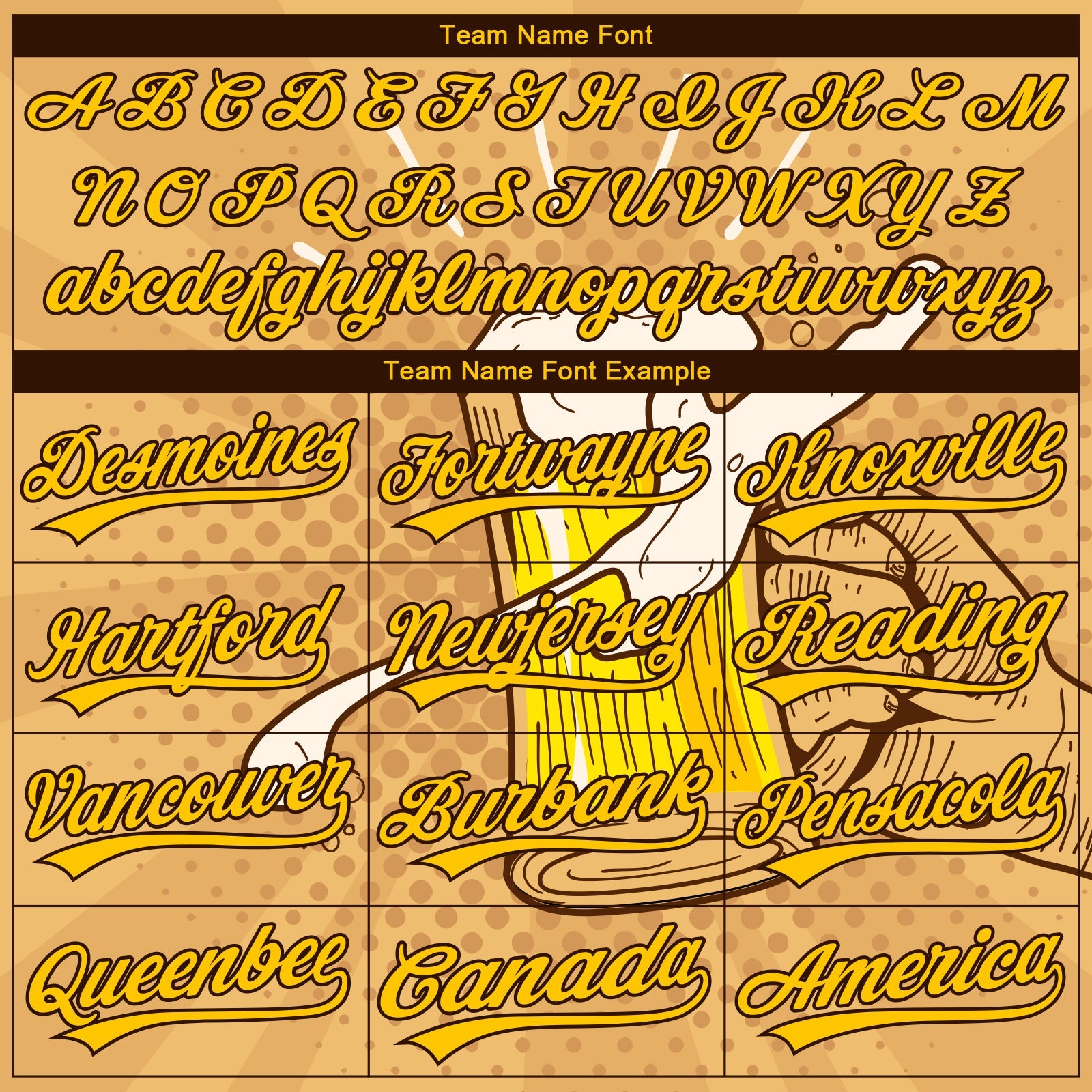 Custom Stitched Brown Yellow-Black 3D Pattern Design Let's Drink Beer Festival Sports Pullover Sweatshirt Hoodie