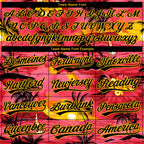 Custom Stitched Red Black-Yellow 3D Sun Beach Hawaii Palm Trees Sports Pullover Sweatshirt Hoodie